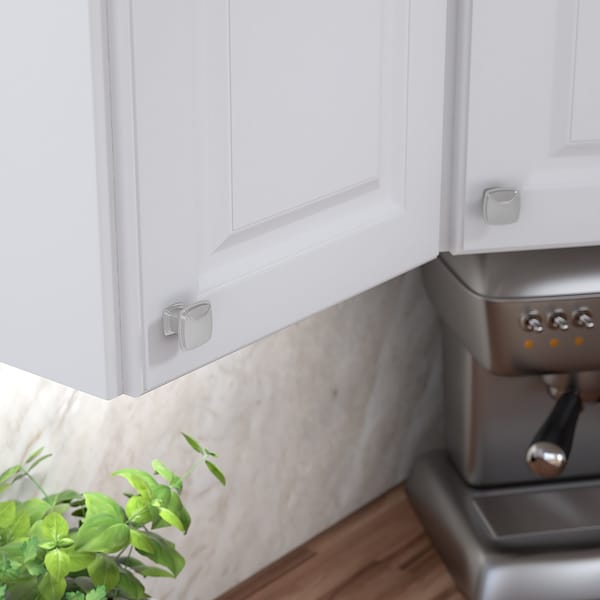 Richelieu Charlemagne Collection 1 7/32 in (31 mm) x 1 7/32 in (31 mm) Brushed Nickel Transitional Cabinet Knob - BP81091195