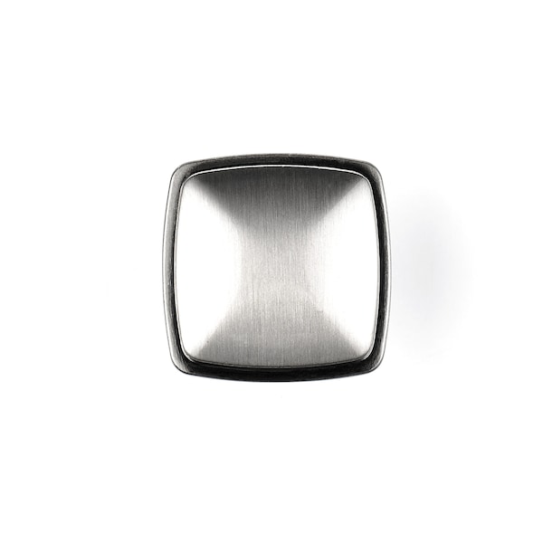 Richelieu Charlemagne Collection 1 7/32 in (31 mm) x 1 7/32 in (31 mm) Brushed Nickel Transitional Cabinet Knob - BP81091195