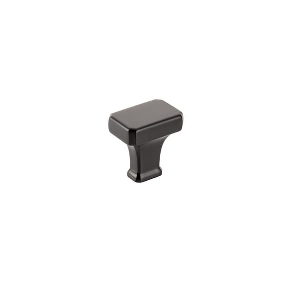 Richelieu 1 3/16-inch (30 mm) x 25/32-inch (20 mm) Matte Black Transitional Cabinet Knob - BP865030900