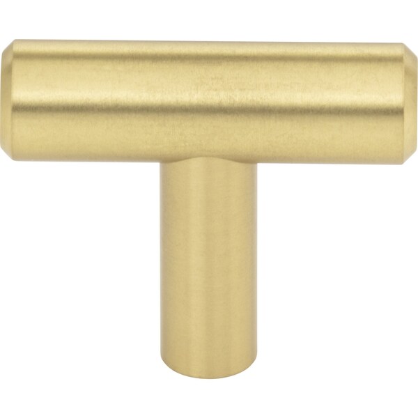 Elements By Hardware Resources 1-9/16" Overall Length Brushed Gold Naples Cabinet "T" Knob - 40BG