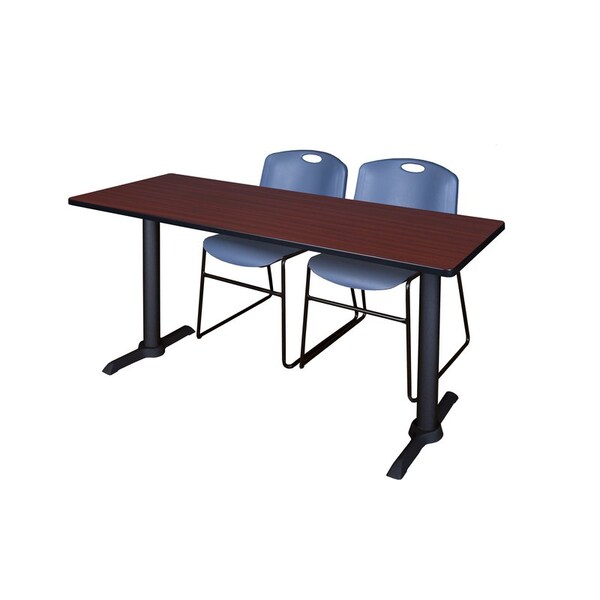 Cain Rectangle Tables > Training Tables > Cain Training Table & Chair Sets, 66 W, 24 L, 29 H, Mahogany - MTRCT6624MH44BE
