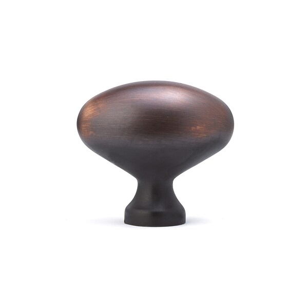 Richelieu 1 31/32 in. X 1 3/32 in. (50 mm x 28 mm) Brushed Oil-Rubbed Bronze Traditional Metal Cabinet Knob - BP444350BORB