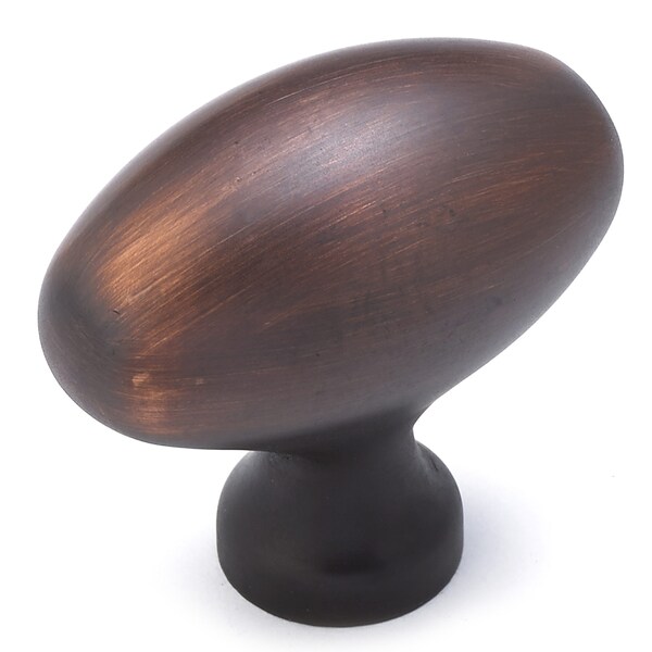 Richelieu 1 31/32 in. X 1 3/32 in. (50 mm x 28 mm) Brushed Oil-Rubbed Bronze Traditional Metal Cabinet Knob - BP444350BORB