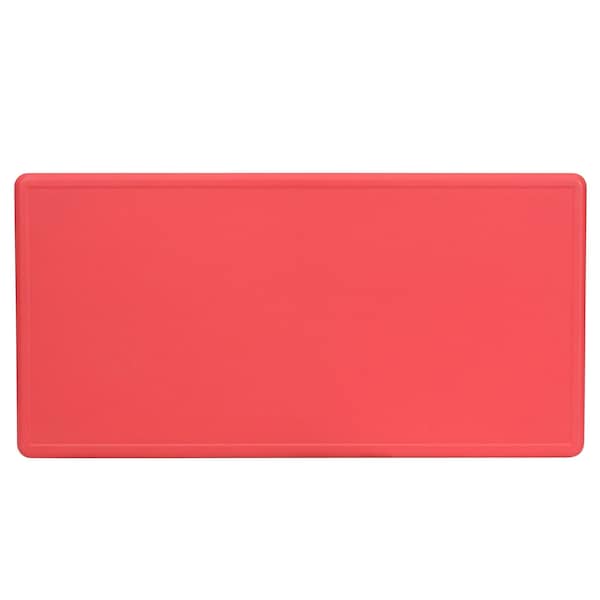Flash Furniture Rectangle Activity Table, 24 W, 48 L, 23.75 H, Plastic, Steel, Red - YU-YCX-001-2-RECT-TBL-RED-GG