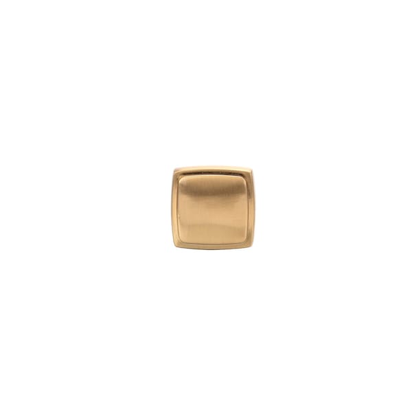 Richelieu 1 1/8-inch (28 mm) x 1 1/8-inch (28 mm) Aurum Brushed Gold Transitional Cabinet Knob - BP867528158
