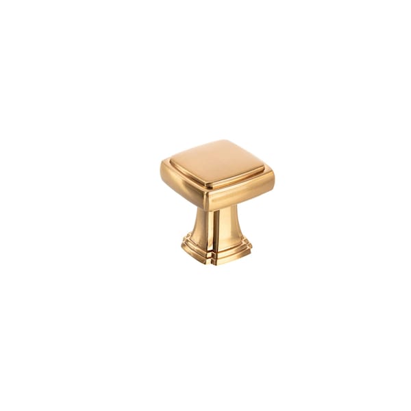 Richelieu 1 1/8-inch (28 mm) x 1 1/8-inch (28 mm) Aurum Brushed Gold Transitional Cabinet Knob - BP867528158