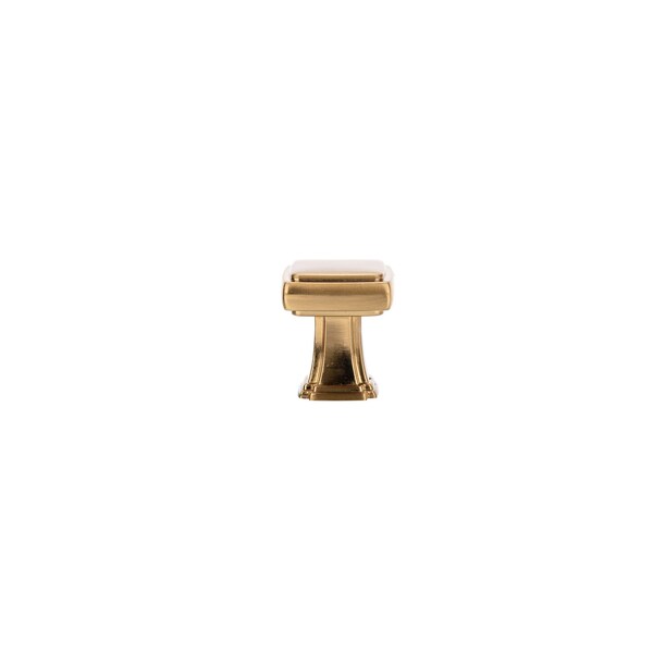 Richelieu 1 1/8-inch (28 mm) x 1 1/8-inch (28 mm) Aurum Brushed Gold Transitional Cabinet Knob - BP867528158