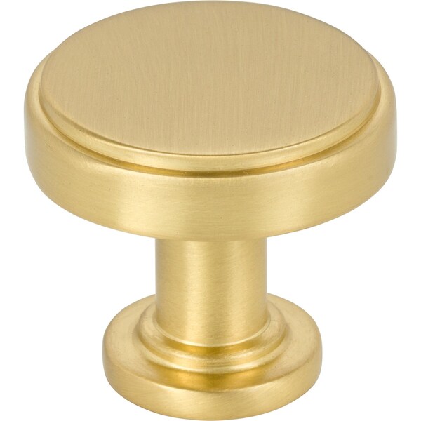 Jeffrey Alexander 114 Diameter Brushed Gold Richard Cabinet Knob, PR - 171BG