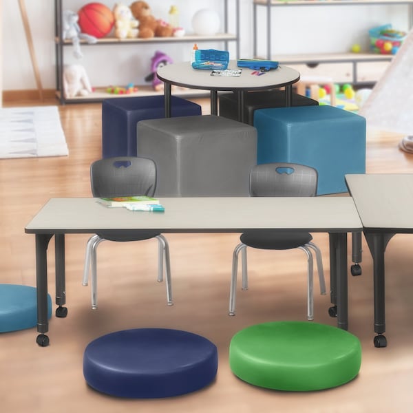 Regency Tables > Height Adjustable > Rectangular Mobile Tables, 72 W, 24 L, 23-34 H, Wood|Metal, Maple - MT7224PLAPCBK