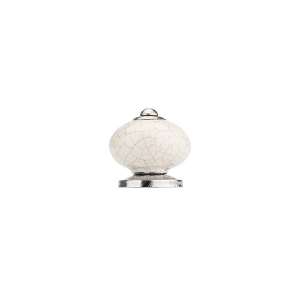 Richelieu 1 17/32 in (39 mm) Crackle Almond Eclectic Cabinet Knob - BP665333404