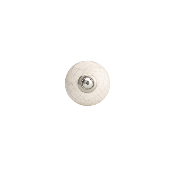 Richelieu 1 17/32 in (39 mm) Crackle Almond Eclectic Cabinet Knob - BP665333404