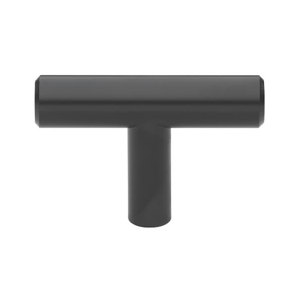 Gliderite Hardware 2 in. Solid Steel Matte Black Cabinet T-Knob - 5002-T-MB, 10PK - 5002-T-MB-10