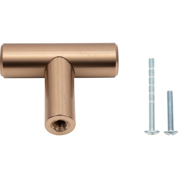 Designperfect 1-9/16 Overall Length Cabinet T-Knob, Champagne Bronze/Gold - DPA-T14KCBZ