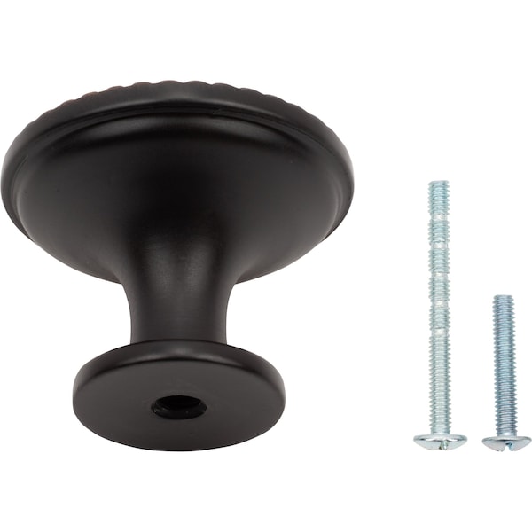 Designperfect 1-1/4 Diameter Round Cabinet Knob, Brushed Oil Rubbed Bronze, 10PK - DPA10R11KORB