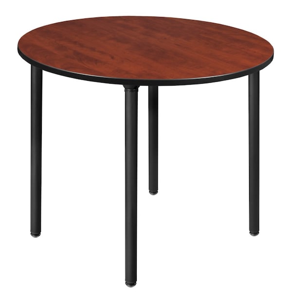 Regency Kee Folding Tables, 48 W, 48 L, 29 H, Wood, Metal Top, Cherry - TBF48RNDCHBK