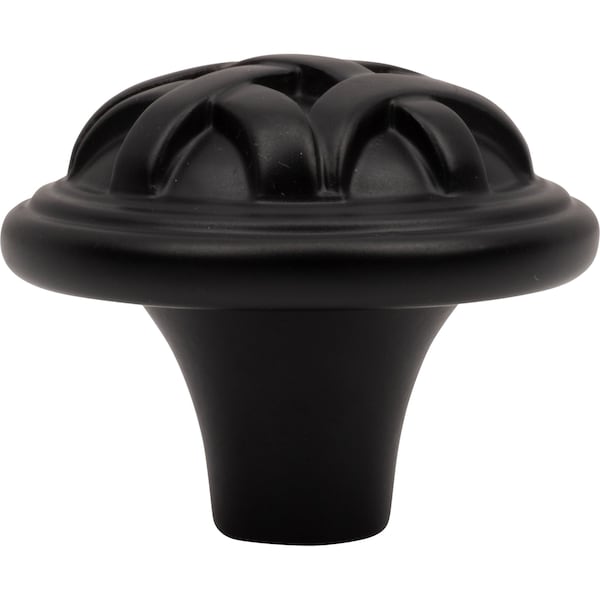 Designperfect 1-1/4 Diameter Round Cabinet Knob, Matte/Flat Black, 25PK - DPA25L68KBLK