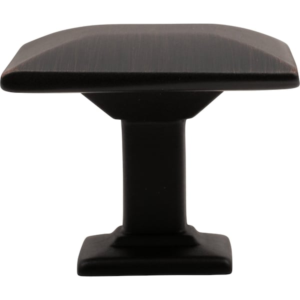 Designperfect 1-3/16 Overall Length Square Cabinet Knob, Brushed Oil Rubbed Bronze - DPA-S94KORB