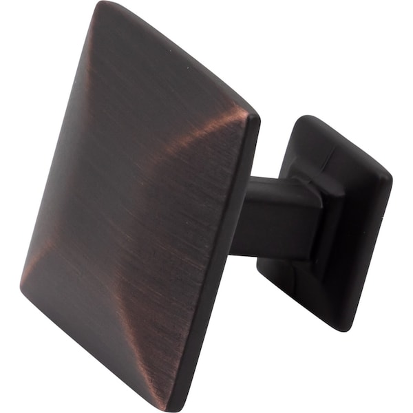Designperfect 1-3/16 Overall Length Square Cabinet Knob, Brushed Oil Rubbed Bronze - DPA-S94KORB