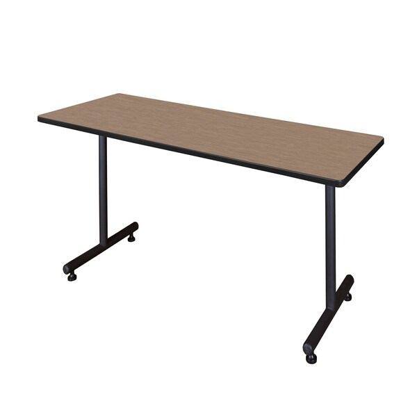 Regency Kobe T-Base Training Seminar Table, 66 in W, 24 in L, Noble Oak - MKTRCT6624NO