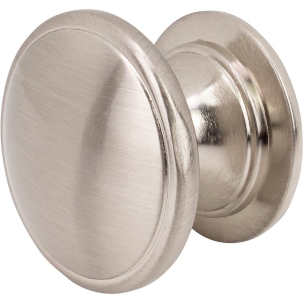 Designperfect 1-1/4 Diameter Round Cabinet Knob, Brushed Satin Nickel - DPA-R18KSNB