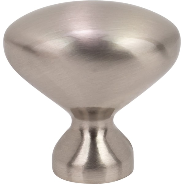 Designperfect 1-1/4 Overall Length Oval Cabinet Knob, Brushed Satin Nickel, 10PK - DPA10B7KSNB