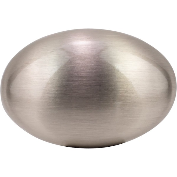 Designperfect 1-1/4 Overall Length Oval Cabinet Knob, Brushed Satin Nickel, 10PK - DPA10B7KSNB