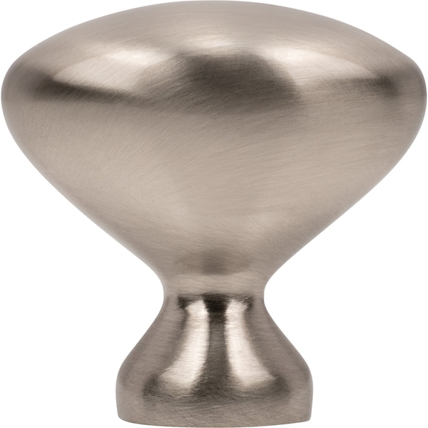 Designperfect 1-1/4 Overall Length Oval Cabinet Knob, Brushed Satin Nickel, 10PK - DPA10B7KSNB