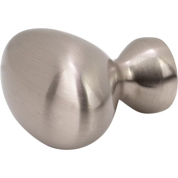 Designperfect 1-1/4 Overall Length Oval Cabinet Knob, Brushed Satin Nickel, 10PK - DPA10B7KSNB
