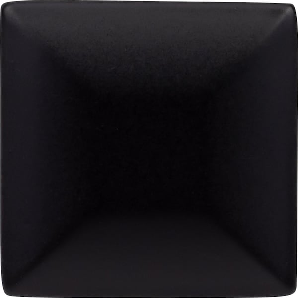 Designperfect 1-3/16 Overall Length Square Cabinet Knob, Matte/Flat Black, 10PK - DPA10S94KBLK