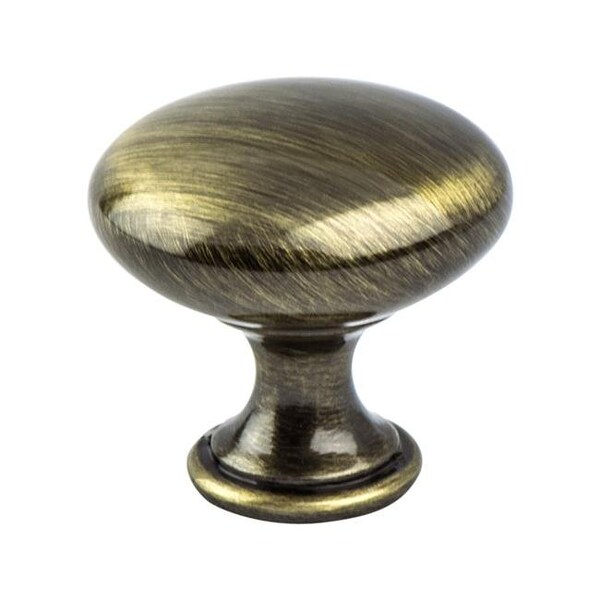Berenson Berenson 9724-1BAB-P 1.187 in. dia. Euro Moderno Knob with Brushed Antique Brass - 9724-1BAB-P