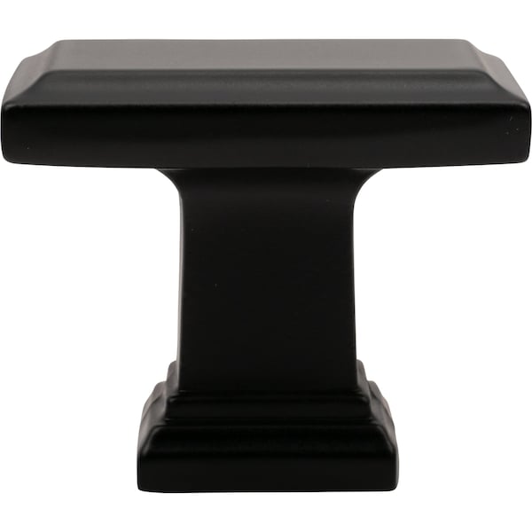 Designperfect 1-1/2 Overall Length Rectangle Cabinet Knob, Matte/Flat Black, 25PK - DPA25A48KBLK
