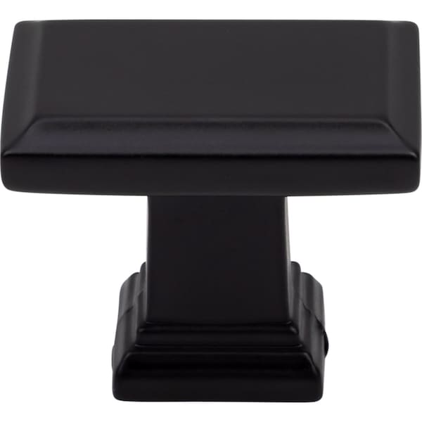 Designperfect 1-1/2 Overall Length Rectangle Cabinet Knob, Matte/Flat Black, 25PK - DPA25A48KBLK