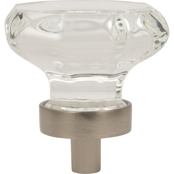 Designperfect 1-5/16 Diameter Round Cabinet Knob, Brushed Satin Nickel, 10PK - DPA10G23KSNB