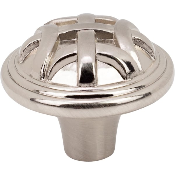 Designperfect 1-1/4 Diameter Round Cabinet Knob, Brushed Satin Nickel, 10PK - DPA10L68KSNB
