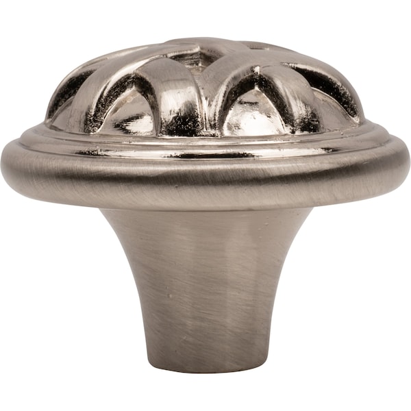 Designperfect 1-1/4 Diameter Round Cabinet Knob, Brushed Satin Nickel, 10PK - DPA10L68KSNB