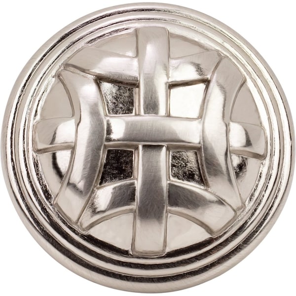 Designperfect 1-1/4 Diameter Round Cabinet Knob, Brushed Satin Nickel, 10PK - DPA10L68KSNB