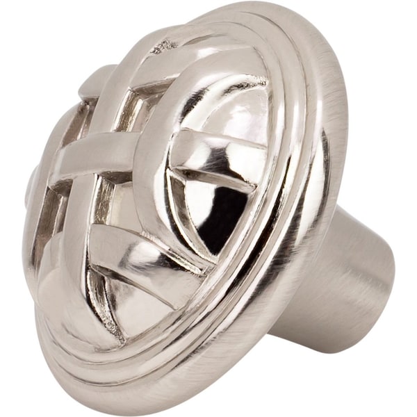 Designperfect 1-1/4 Diameter Round Cabinet Knob, Brushed Satin Nickel, 10PK - DPA10L68KSNB