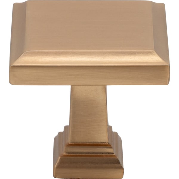 Designperfect 1-3/16 Overall Length Square Cabinet Knob, Champagne Bronze/Gold - DPA-S54KCBZ