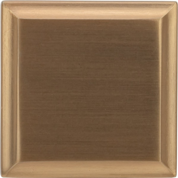 Designperfect 1-3/16 Overall Length Square Cabinet Knob, Champagne Bronze/Gold - DPA-S54KCBZ