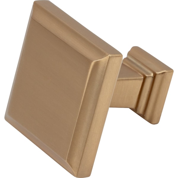 Designperfect 1-3/16 Overall Length Square Cabinet Knob, Champagne Bronze/Gold - DPA-S54KCBZ