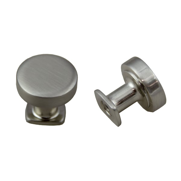 Pride Industrial 1-1/4in Diameter Manhattan Cabinet Knob Satin Nickel Finish - K1218SN