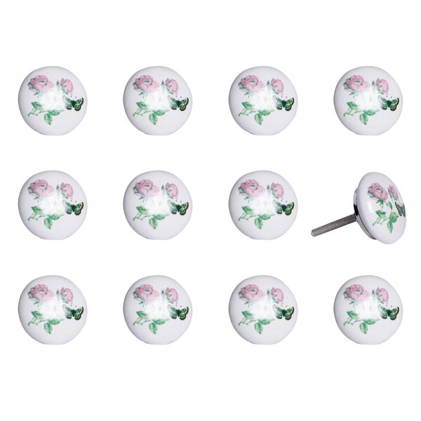Pipers Pit Multi Color Ceramic & Metal Knob, 1.5 x 1.5 x 1.5 in., 12PK - PI3094750
