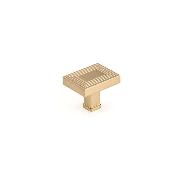 Richelieu 1 25/32 in (45 mm) x 1 3/8 in (35 mm) Champagne Bronze Transitional Cabinet Knob - BP87883545CHBRZ