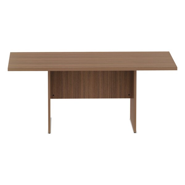Alera Rectangle Conference Table, 70.78" W, 41.38" L, 29.5" H, Modern Walnut Top, Woodgrain Laminate - ALEVA717242WA