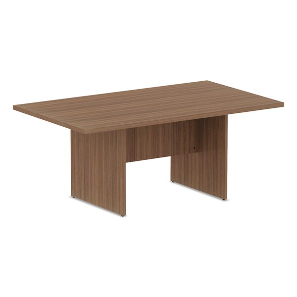 Alera Rectangle Conference Table, 70.78" W, 41.38" L, 29.5" H, Modern Walnut Top, Woodgrain Laminate - ALEVA717242WA