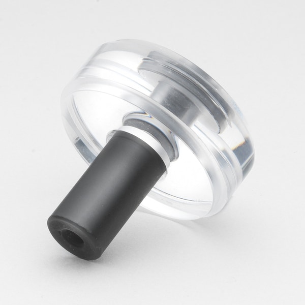 Gliderite Hardware 1-1/2 in. Clear Acrylic Knob Oil Rubbed Bronze, 5PK - 5828-ORB-5