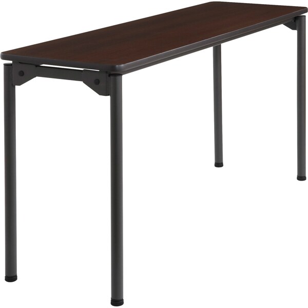 Iceberg Rectangle Maxx LegroomÃ¢â€žÂ¢ Wood Folding Table, Walnut - 18" x 60", 18" W, 60" L, 29.5" H, Walnut - 65874