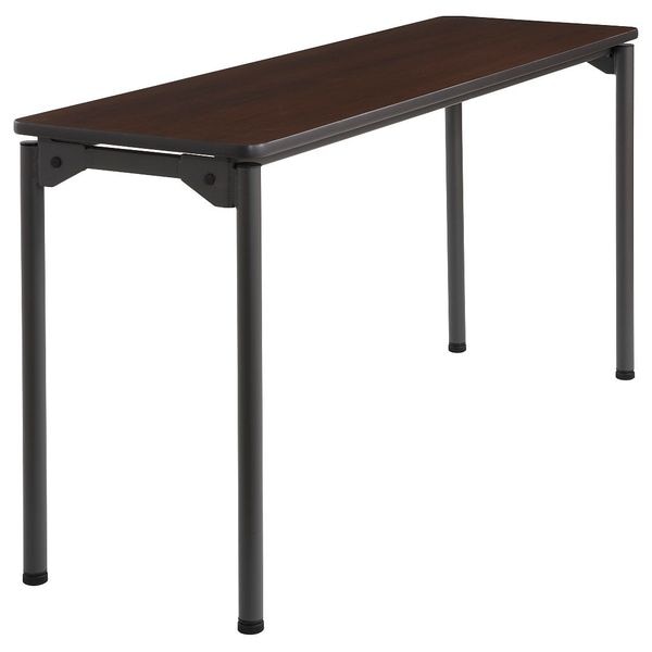 Iceberg Rectangle Maxx LegroomÃ¢â€žÂ¢ Wood Folding Table, Walnut - 18" x 60", 18" W, 60" L, 29.5" H, Walnut - 65874