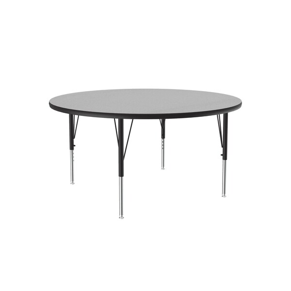 Correll Round Adjustable Height Activity Kids School Table, 42" W, 42" L, 19" to 29" H, Gray Granite - A42-RND-15