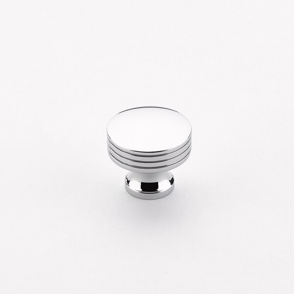 Schaub 1-1/4in Menlo Park Disk Round Knob Polished Chrome Finish - 532-26